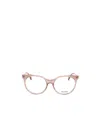 Max Mara Round Frame Glasses In White
