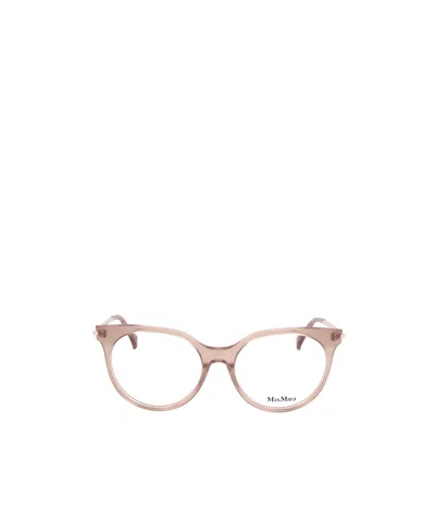 Max Mara Round Frame Glasses In White
