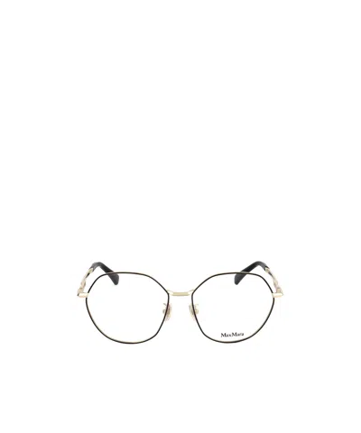 Max Mara Round Frame Glasses In Black
