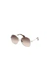 Max Mara Round-frame Gradient Sunglasses In Nude