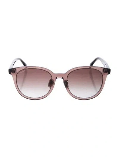 Pre-owned Max Mara Round Gradient Sunglasses In Brown