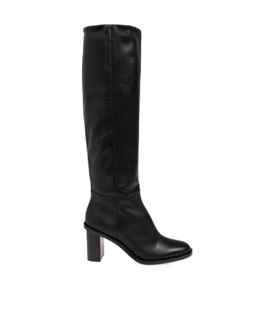 Max Mara Round-head Boots In Black