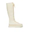 Max Mara Round-headed Boots In White