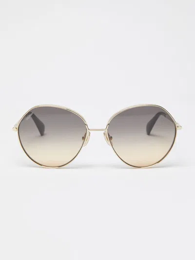 Max Mara Round Metal Sunglasses In Gray