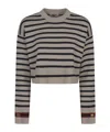 Max Mara Round-neck And Long-sleeved Sweater In Gray