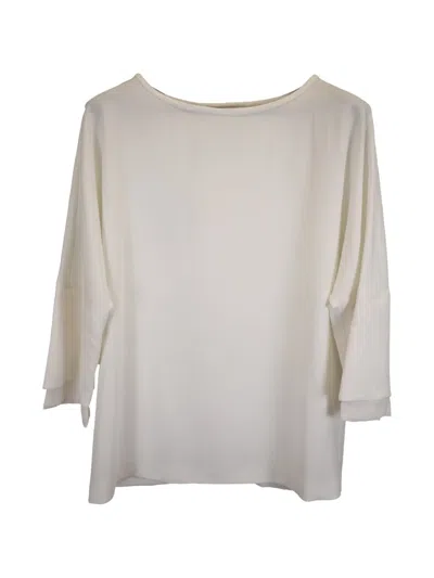 Pre-owned Max Mara Round-neck Blouse In White