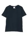 Max Mara Round-neck Cotton T-shirt In Blue