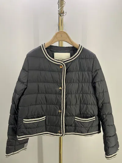 Max Mara Water-resistant Canvas Short Jacket In Black