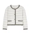 Max Mara Round-neck Down Jacket In White
