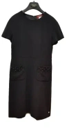 Max Mara Round Neck Dress In Black