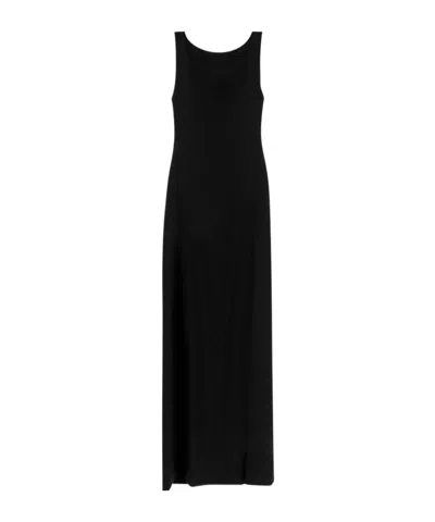 Max Mara Round-neck Dress In Black