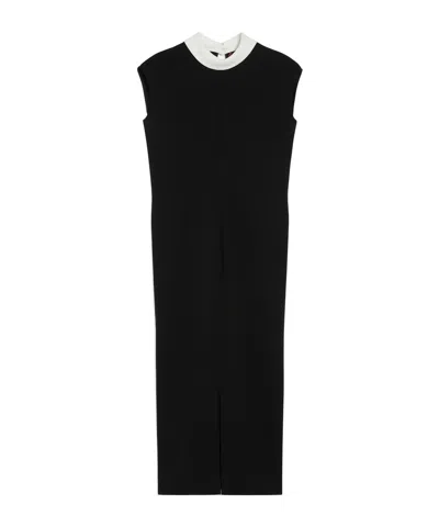Max Mara Round-neck Dress In Black