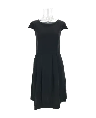 Max Mara Round Neck Dress In Black