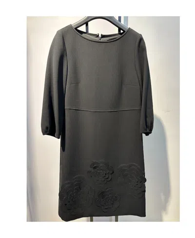 Max Mara Round Neck Dress In Black