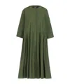 Max Mara Silk And Cotton Dress In Green