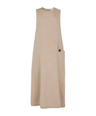 Max Mara Rebecca Midi Dress In Beige