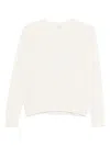 Max Mara Round-neck Long-sleeve Sweater In White