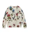 Max Mara Round-neck Long-sleeved Cardigan In Nude