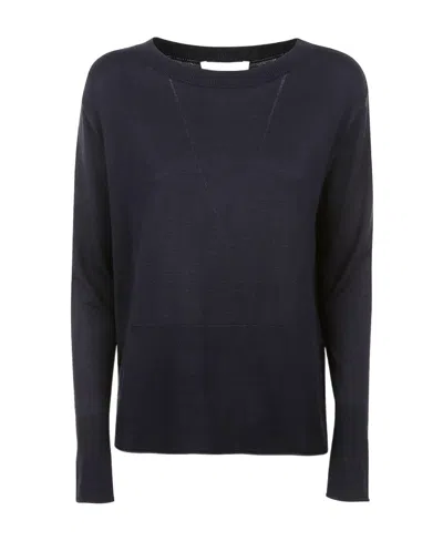Max Mara Round-neck Long-sleeved Sweater In Black