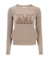 Max Mara Bimba Intarsia Cashmere Sweater In Brown