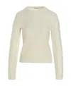 Max Mara Round Neck Long-sleeved Sweater In Nude