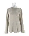 Max Mara Round-neck Long-sleeved Sweater In Nude