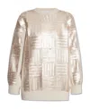 Max Mara Embellished Wool Piovra Sweater In Nude
