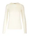 Max Mara Cashmere Long-sleeve Top In White