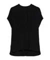 Max Mara Round-neck Loose Vest In Black