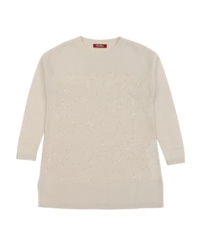 Max Mara Round-neck Pullover In Nude