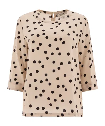 Max Mara Round-neck Shirt In Nude