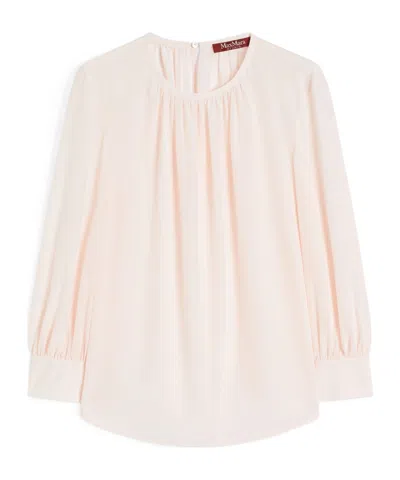 Max Mara Round-neck Shirt In Pink