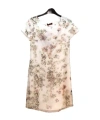 Max Mara Round Neck Short Sleeve Dress In Neutral
