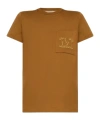 Max Mara Papaia Logo T-shirt With Pocket In Brown