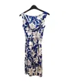 Max Mara Round Neck Sleeveless Dress In Multi