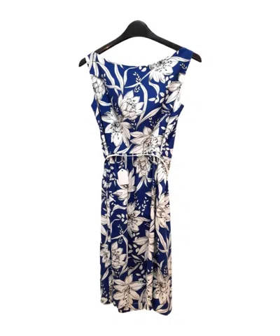 Max Mara Round Neck Sleeveless Dress In Multi