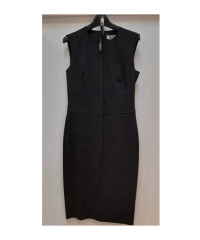Max Mara Round Neck Sleeveless Dress In Black