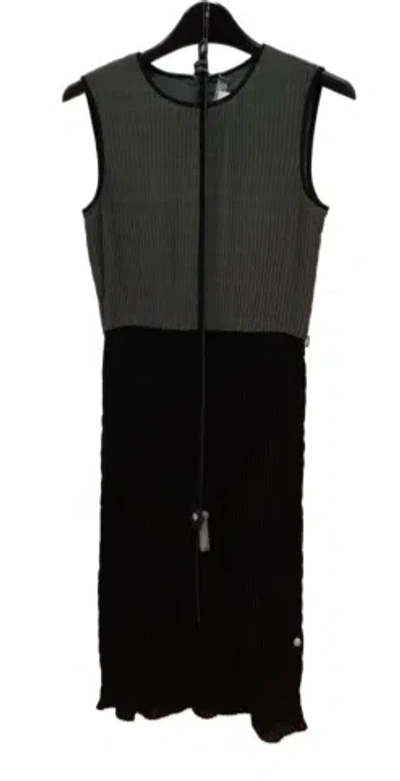Max Mara Round Neck Sleeveless Dress In Black