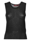 Max Mara Pedone Sleeveless Knitted Top In Black