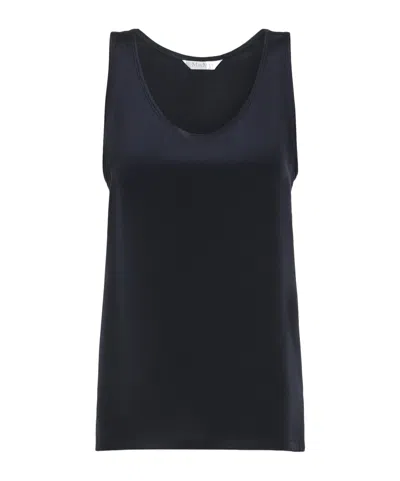 Max Mara Round Neck Sleeveless Vest In Black