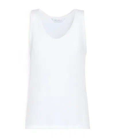 Max Mara Round Neck Sleeveless Vest In White