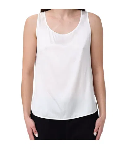 Max Mara Round Neck Sleeveless Vest In White