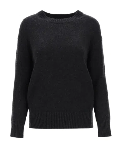 Max Mara Round Neck Sweater In Black