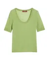Max Mara Round Neck Sweater In Green