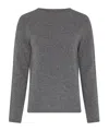 Max Mara Round Neck Sweater In Grey