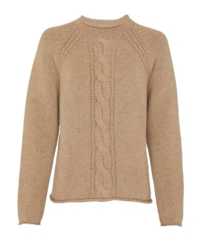 Max Mara Round Neck Sweater In Nude