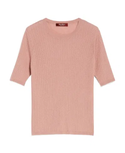 Max Mara Round Neck Sweater In Pink