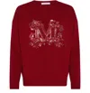 Max Mara Logo Embellished Crewneck Jumper In Red