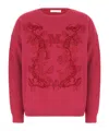 Max Mara Tyrian Purple Wool Blend Sweater In Red