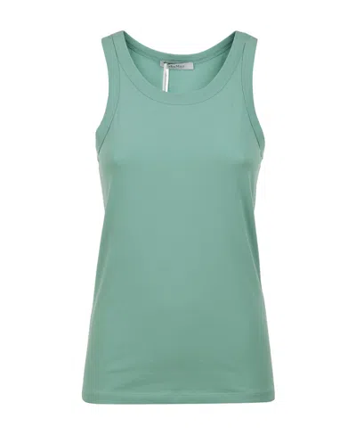 Max Mara Round-neck Vest In Green